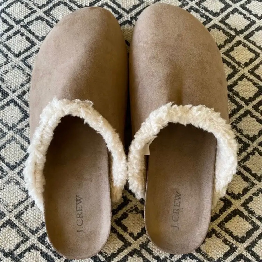 J Crew Suede Slippers - size 10